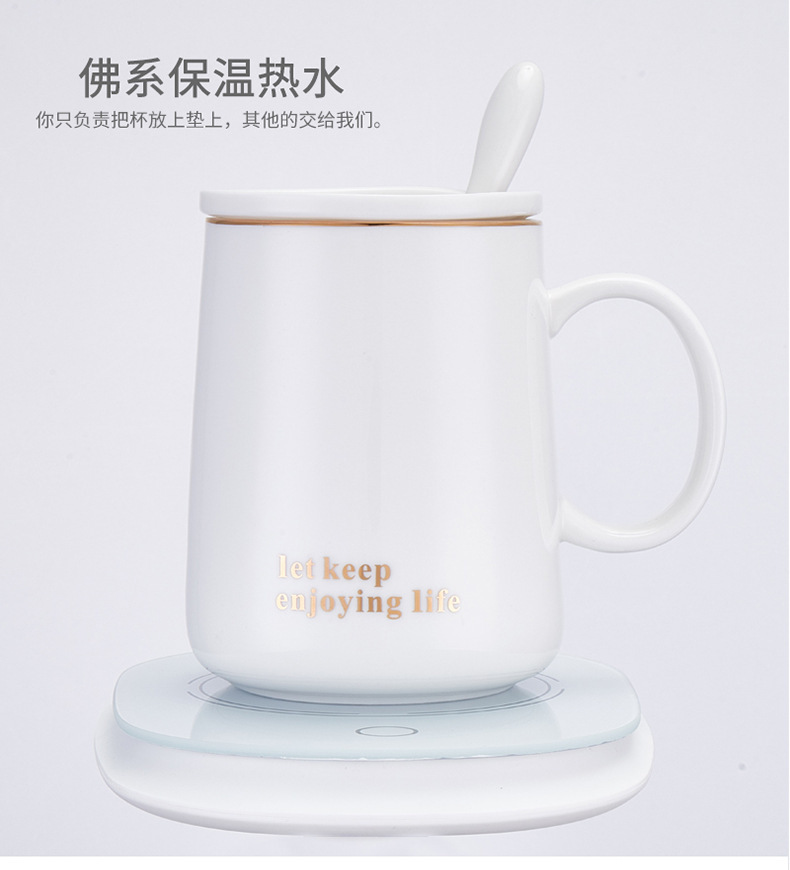 as TikTok Warm Coaster Hot Milk Heater 55 Degree Constant Temperature Cup 55 Degree Constant Temperature Warm Cup Pad