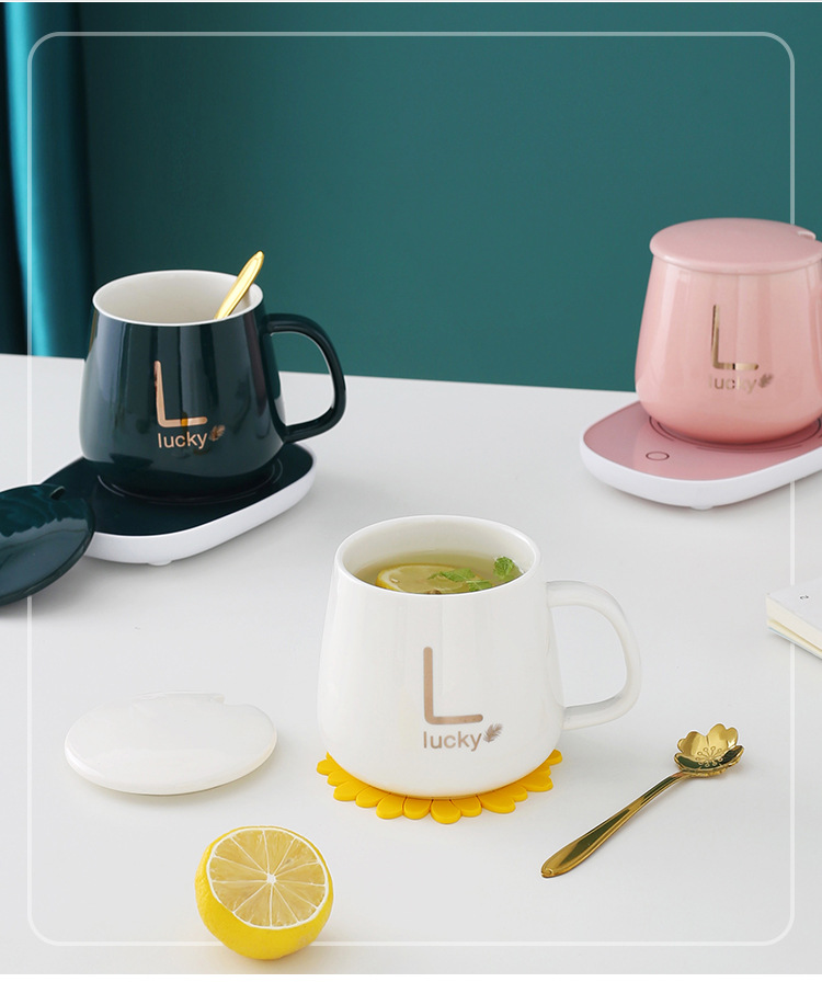 Warm Cup 55 Degrees Cup Warming Holder Automatic Constant Temperature Heating Coaster Insulated Mug Hot Milk Gift Gift Gift Box