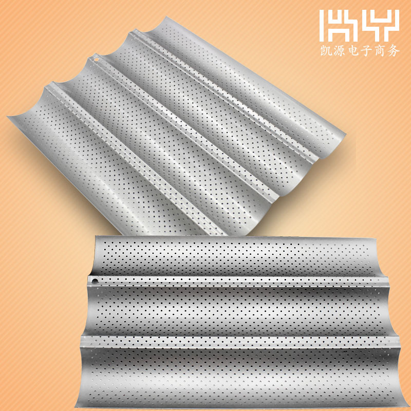 Factory Wholesale Non-Stick 4 Slots 3 Slots Bread Wavy Grid Runner 2 Wavy Sticks Baking Mold Cake Mold