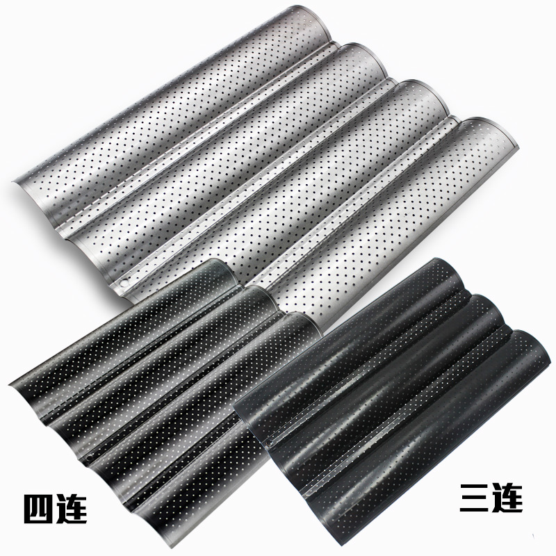 Factory Wholesale Non-Stick 4 Slots 3 Slots Bread Wavy Grid Runner 2 Wavy Sticks Baking Mold Cake Mold