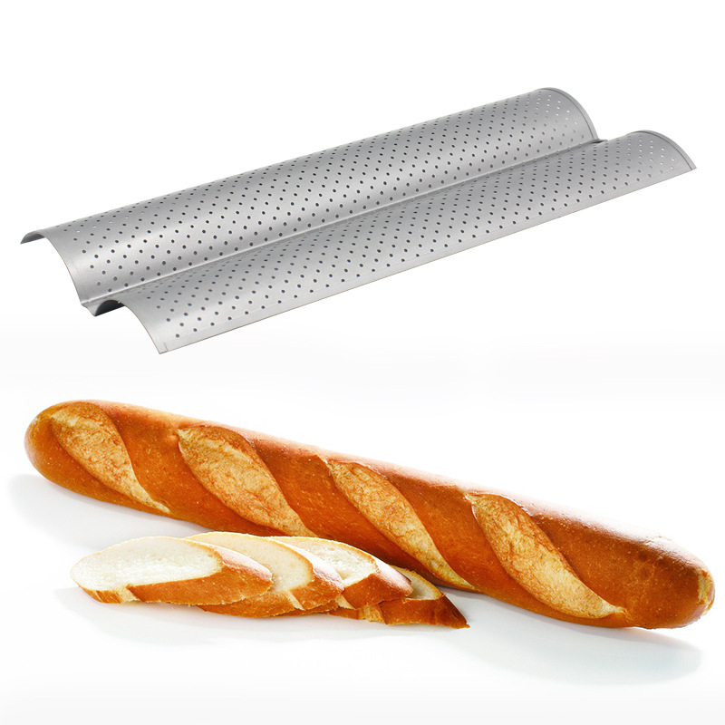 Factory Wholesale Non-Stick 4 Slots 3 Slots Bread Wavy Grid Runner 2 Wavy Sticks Baking Mold Cake Mold