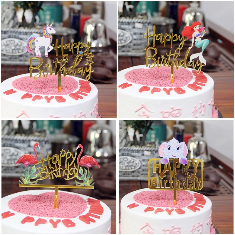 New Wholesale Color Double Layer Acrylic Insertion Color Red Cartoon Cake Decorative Flag Dessert Table Decorative Card New Wholesale Color Double Layer Acrylic Insertion Color Red Cartoon Cake Decorative Flag Dessert Table Decorative Card