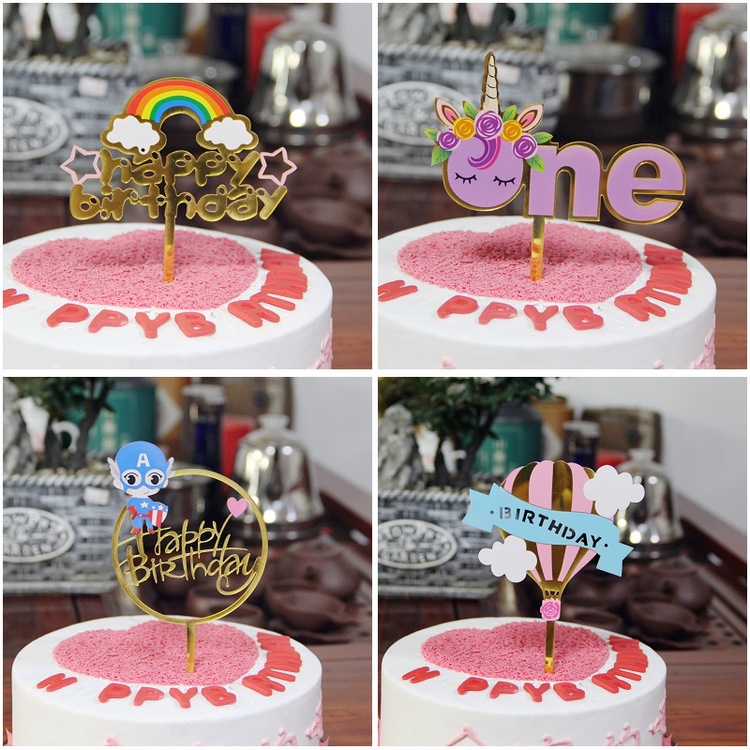 New Wholesale Color Double Layer Acrylic Insertion Color Red Cartoon Cake Decorative Flag Dessert Table Decorative Card New Wholesale Color Double Layer Acrylic Insertion Color Red Cartoon Cake Decorative Flag Dessert Table Decorative Card