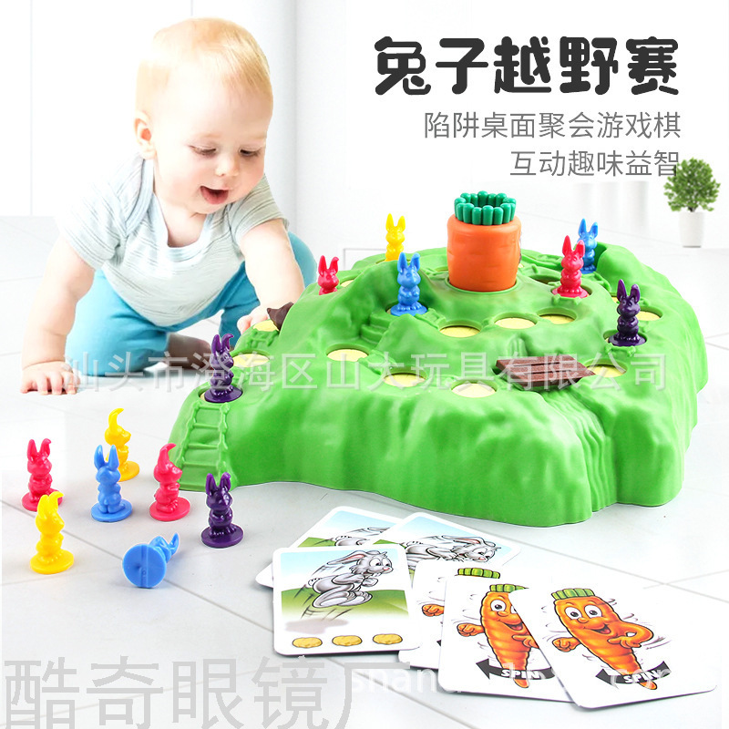 Rabbit Trap Table Games Toys Bunny Cross-Country Game Card Carrotfantasy Generation 2 Generation 3 Cross-Border 4