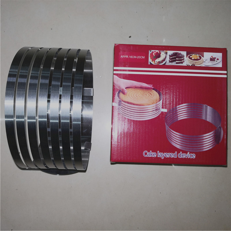 Thickening adjustable layered stainless steel mousse ring expansion circle cake mold baking mold cake ring Thickening adjustable layered stainless steel mousse ring expansion circle cake mold baking mold cake ring