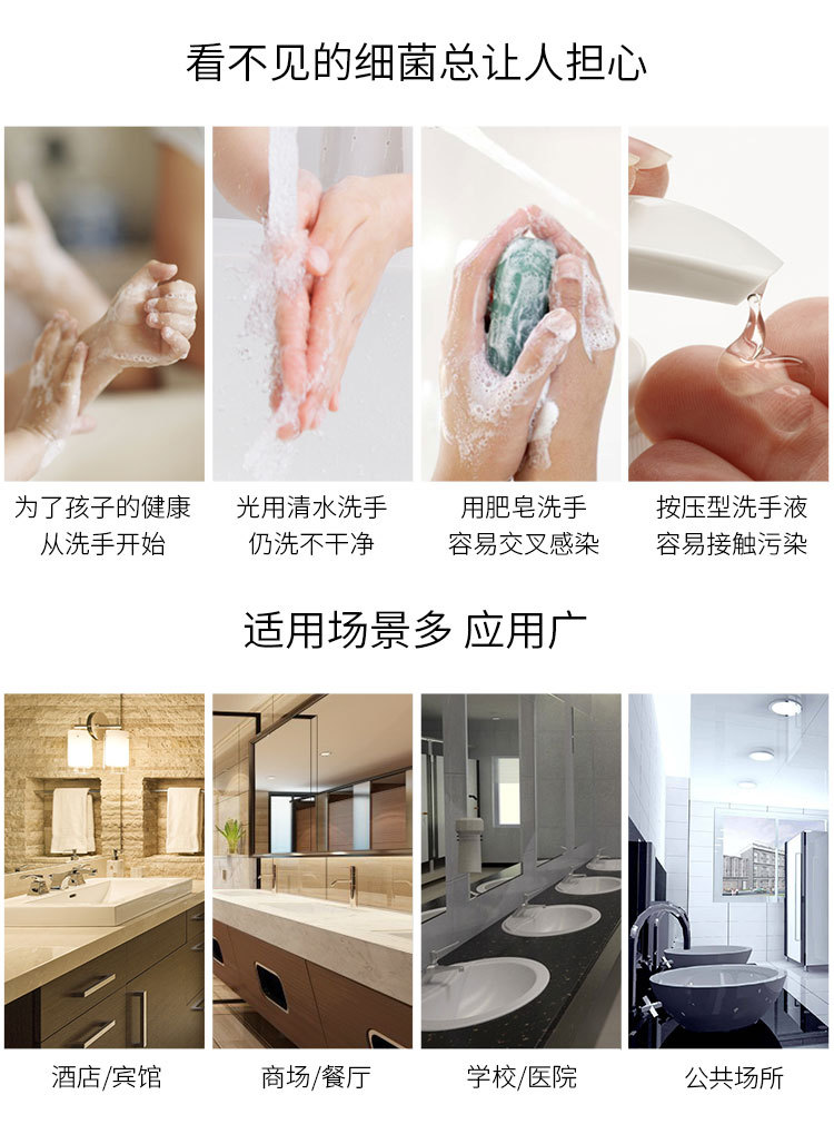 Automatic Induction Hand Sterilizer Wall-Mounted Soap Dispenser Contact-Free Spray Sterilizer Foam Hand Washing Machine