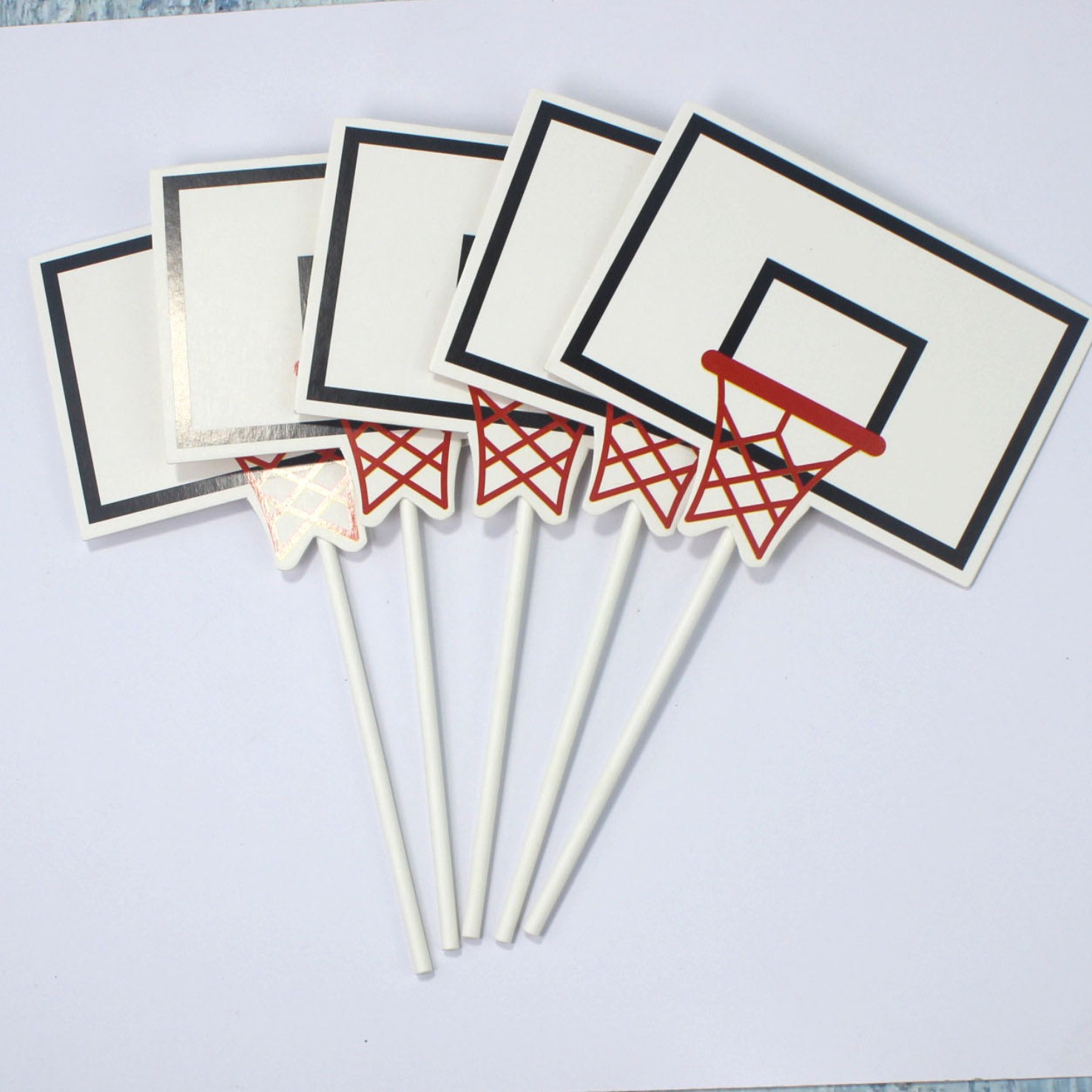 Cake Decoration Card World Cup Inserts Basketball Sneakers Jersey Rim Dessert Table Party Card Insertion
