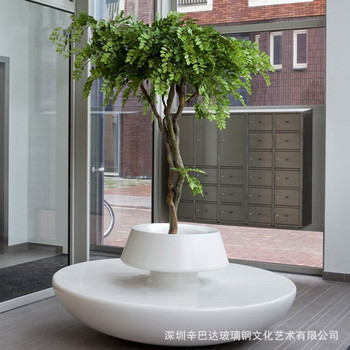 Modern Shopping Mall Special-Shaped Creative Design Flowerpot Simple Shape Hourglass Pot Hotel FRP round Flower Pot Modern Shopping Mall Special-Shaped Creative Design Flowerpot Simple Shape Hourglass Pot Hotel FRP round Flower Pot
