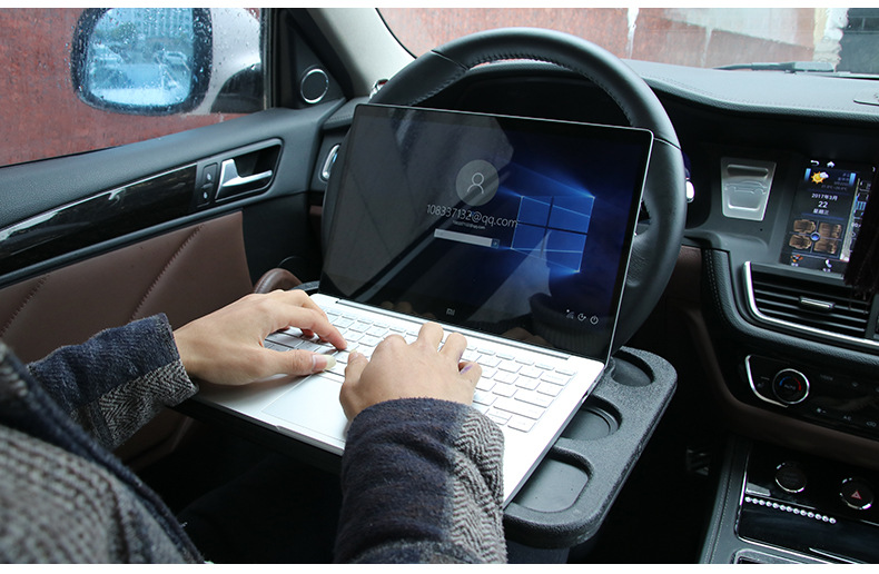 Car Multi-Purpose Steering Wheel Card Table Car Computer Bracket Chair Back Bracket Car Office Small Table Board