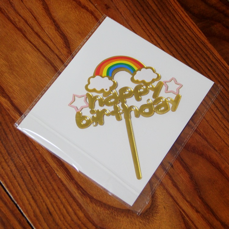 New Wholesale Color Double Layer Acrylic Insertion Color Red Cartoon Cake Decorative Flag Dessert Table Decorative Card New Wholesale Color Double Layer Acrylic Insertion Color Red Cartoon Cake Decorative Flag Dessert Table Decorative Card