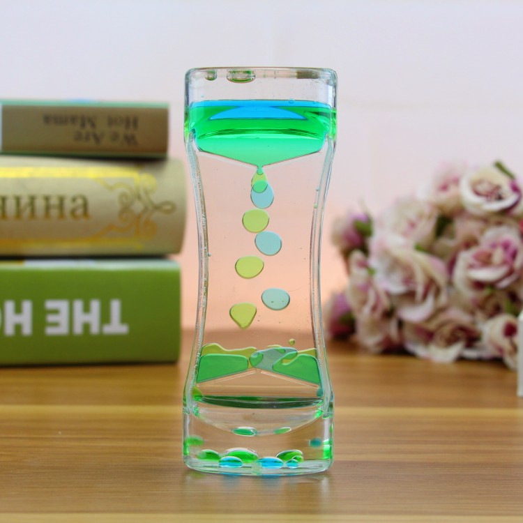 Creative Fashion Two-Color Oil Leakage Toy Dynamic Oil Drop Hourglass Crafts Decoration Home Decoration