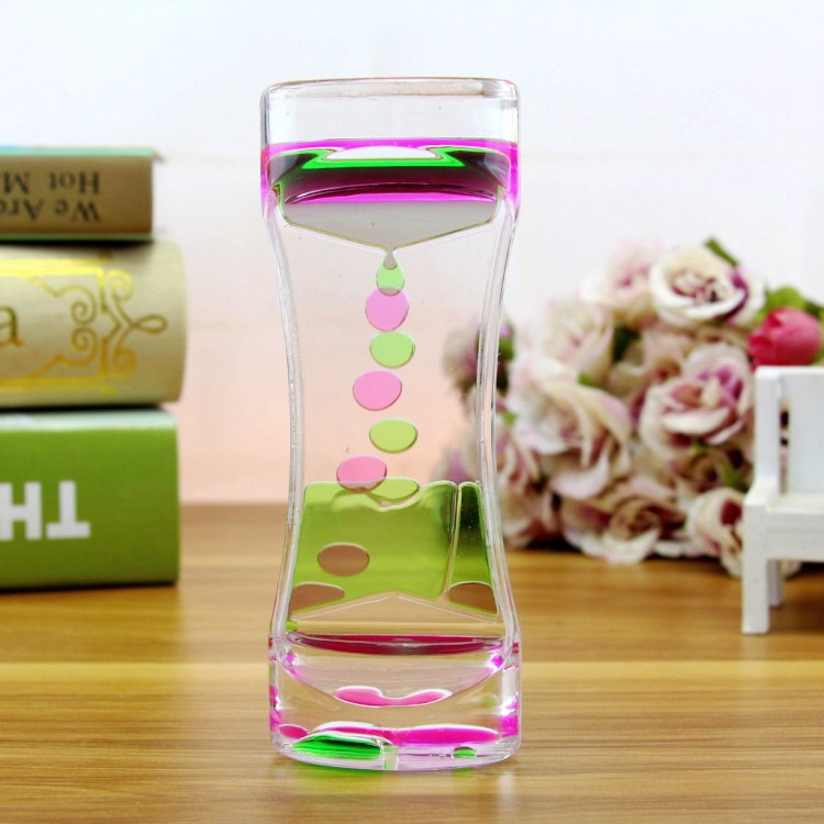 Creative Fashion Two-Color Oil Leakage Toy Dynamic Oil Drop Hourglass Crafts Decoration Home Decoration Creative Fashion Two-Color Oil Leakage Toy Dynamic Oil Drop Hourglass Crafts Decoration Home Decoration