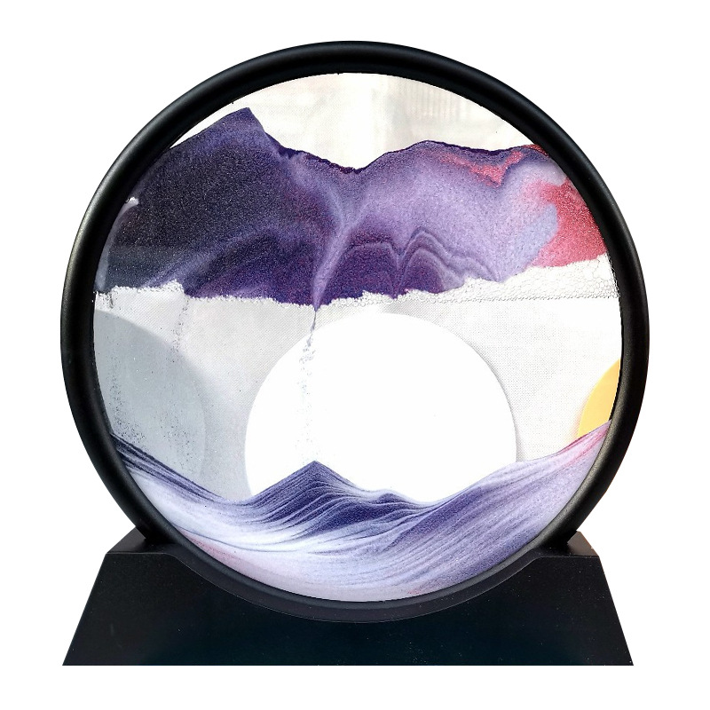 Round Quicksand Painting Living Room Hourglass Glass Furnishing Article 3D Landscape Painting Three-Dimensional Office Creative Decoration Gifts for Men and Women Round Quicksand Painting Living Room Hourglass Glass Furnishing Article 3D Landscape Painting Three-Dimensional Office Creative Decoration Gifts for Men and Women