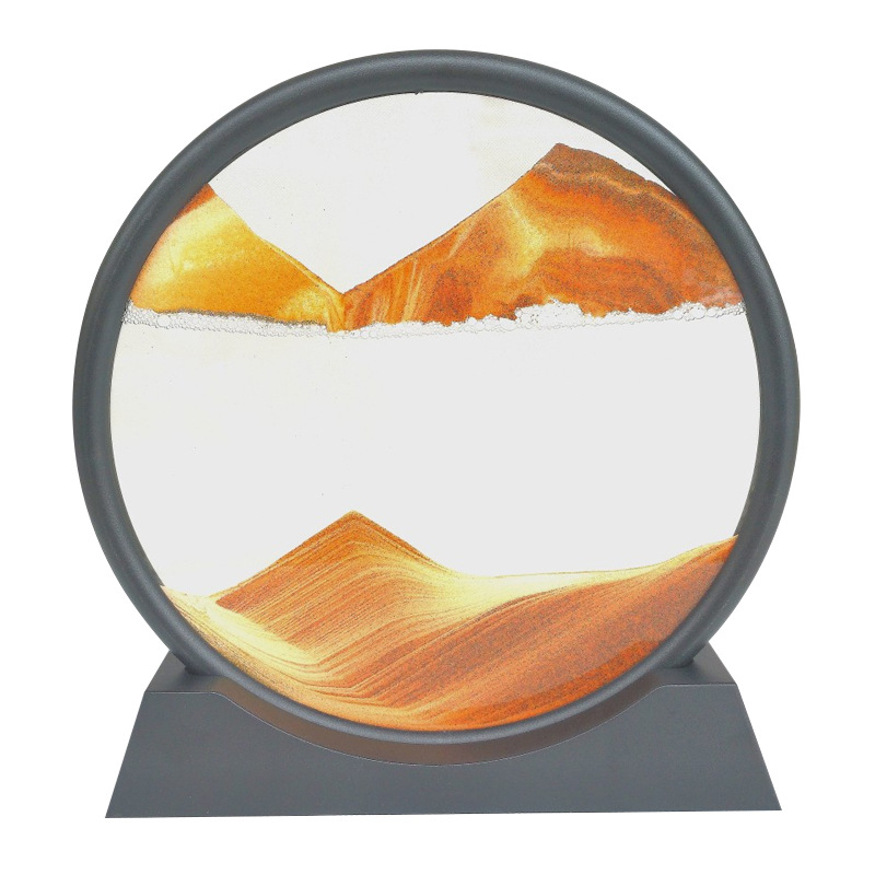 Round Quicksand Painting Living Room Hourglass Glass Furnishing Article 3D Landscape Painting Three-Dimensional Office Creative Decoration Gifts for Men and Women Round Quicksand Painting Living Room Hourglass Glass Furnishing Article 3D Landscape Painting Three-Dimensional Office Creative Decoration Gifts for Men and Women