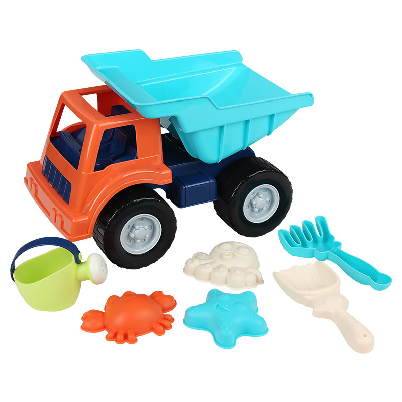 Children&#039;s Beach Toy Car Set Seaside Hourglass Shovel and Bucket Baby Sand Playing Sand Digging Sand Playing Tools