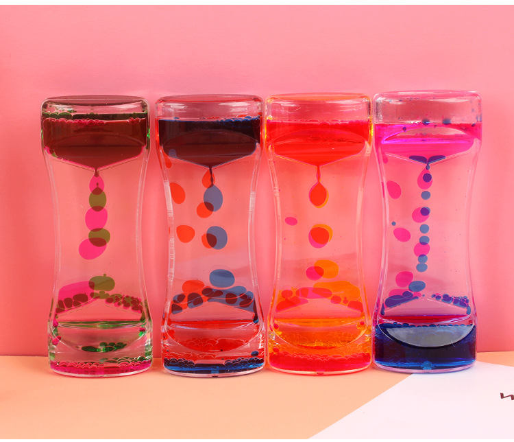 Wholesale Kg41 Two-Color Liquid Oil Leakage Oil Drops Hourglass Timer Decompression Crafts Creative Gift Decoration Wholesale Kg41 Two-Color Liquid Oil Leakage Oil Drops Hourglass Timer Decompression Crafts Creative Gift Decoration