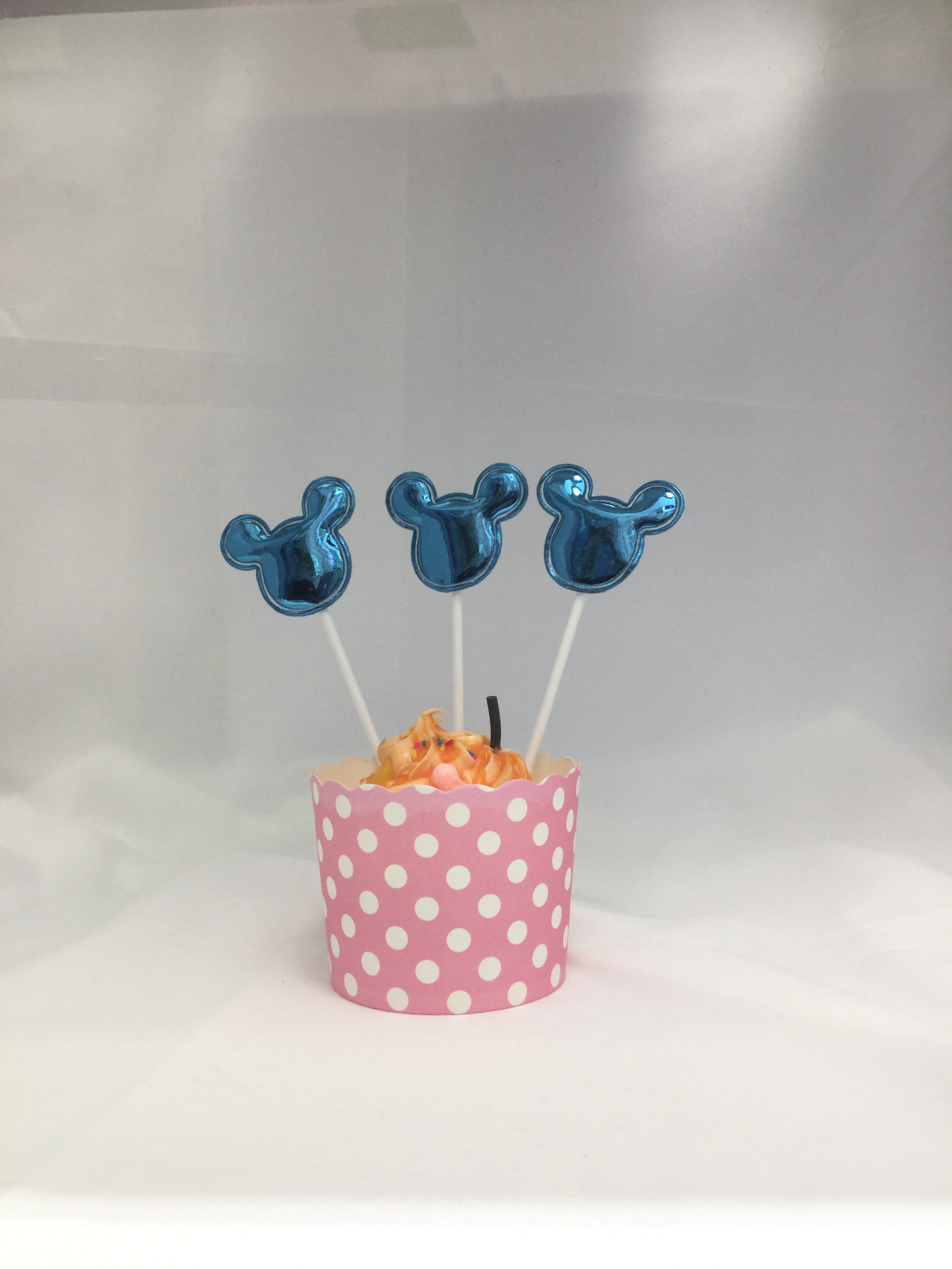 Pu birthday cake decoration plug-in card party dessert table fruit accessories fashion creative decoration 6pcs