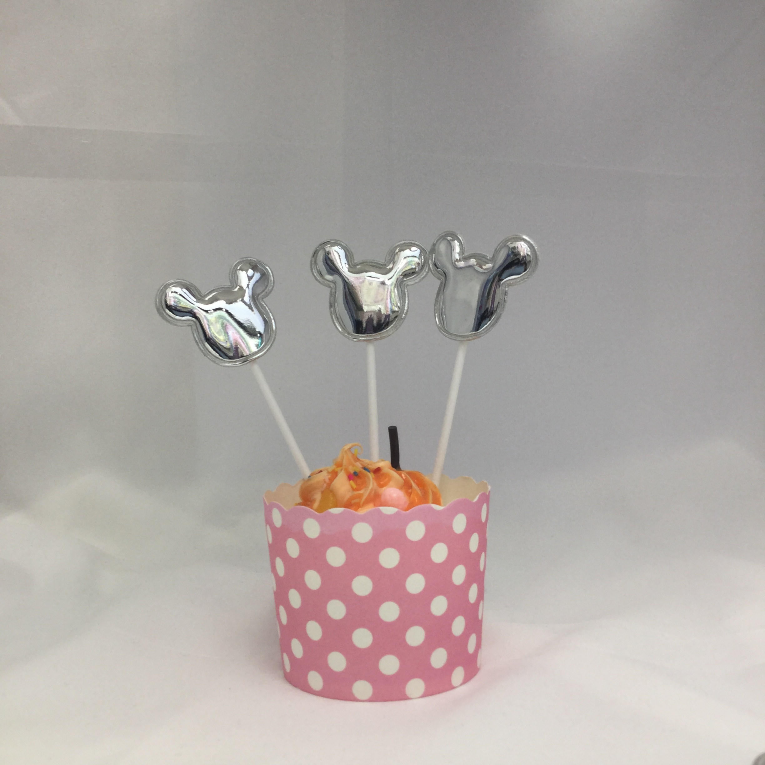 Pu birthday cake decoration plug-in card party dessert table fruit accessories fashion creative decoration 6pcs