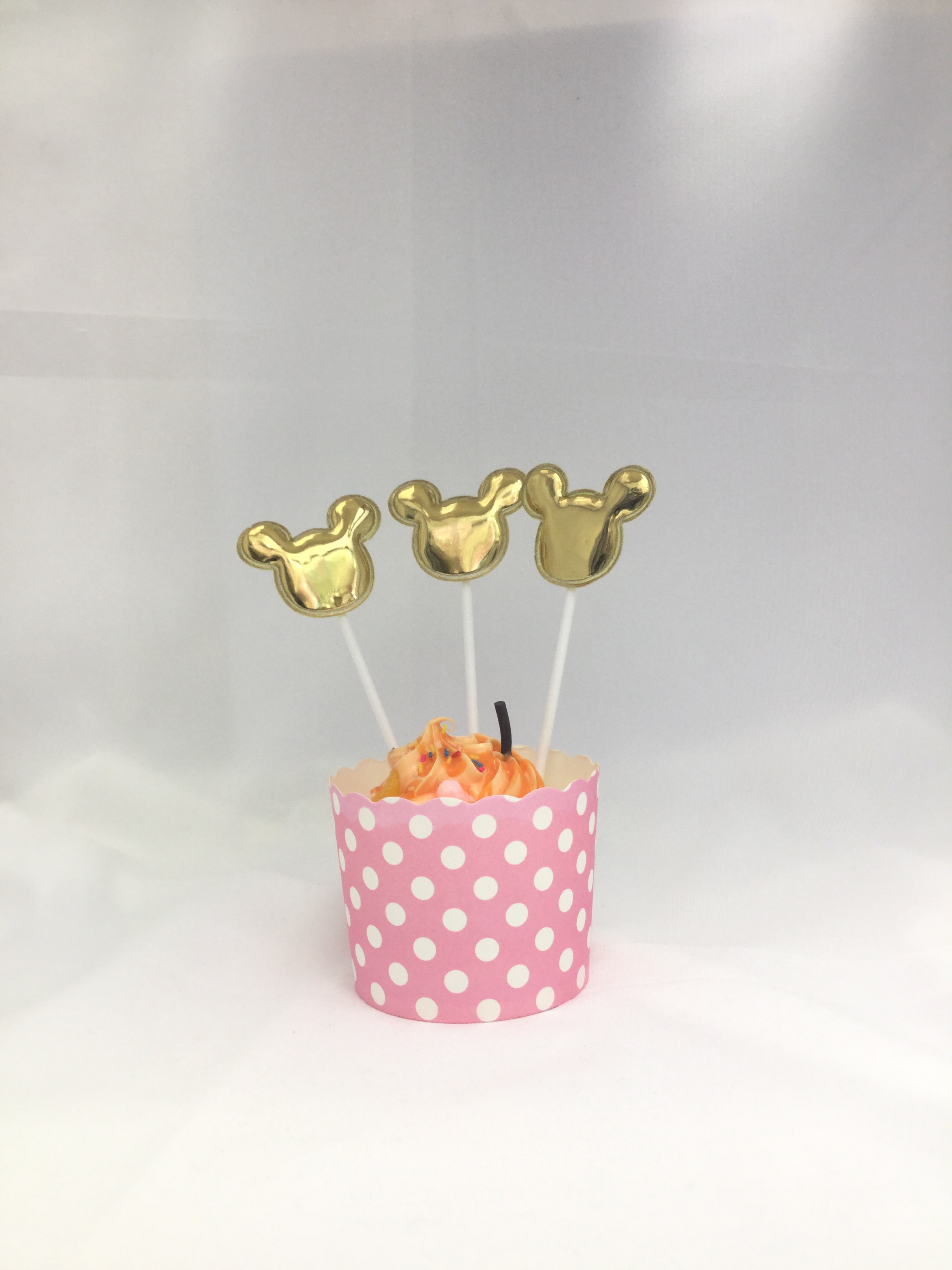 Pu birthday cake decoration plug-in card party dessert table fruit accessories fashion creative decoration 6pcs