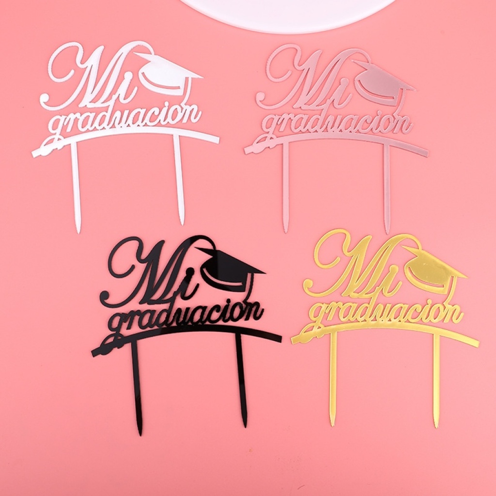Factory Direct Supply Love Spanish Mother's Day Cake Decorative Planting Flags Innovation Dessert Table Plug-in Cake Inserting Card