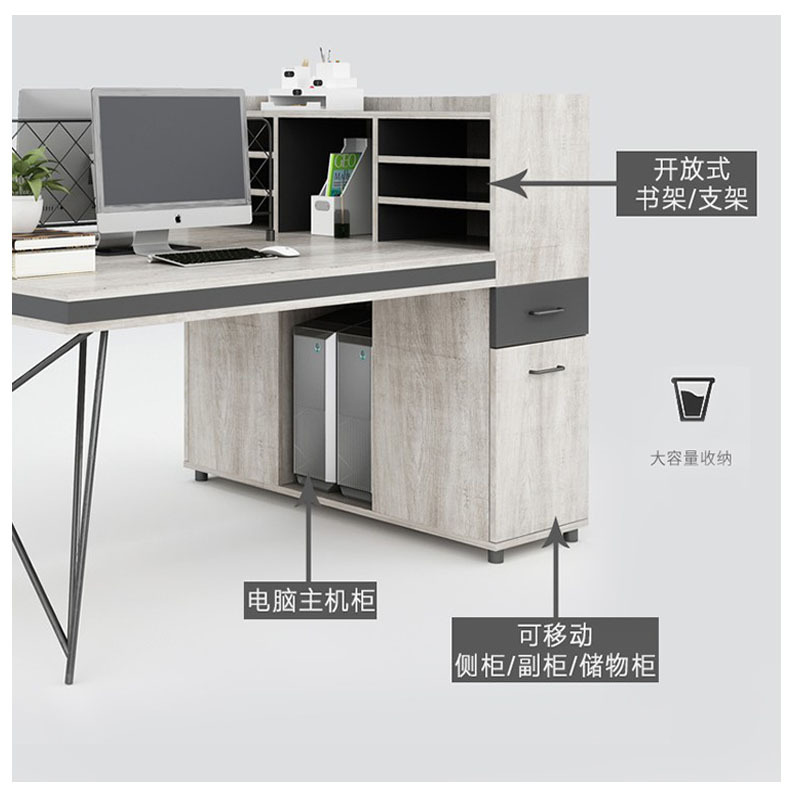 Staff Desk Four-Seat Subareas Screens Staff Table and Chair Combination Financial Card Position Industrial Style Office Furniture