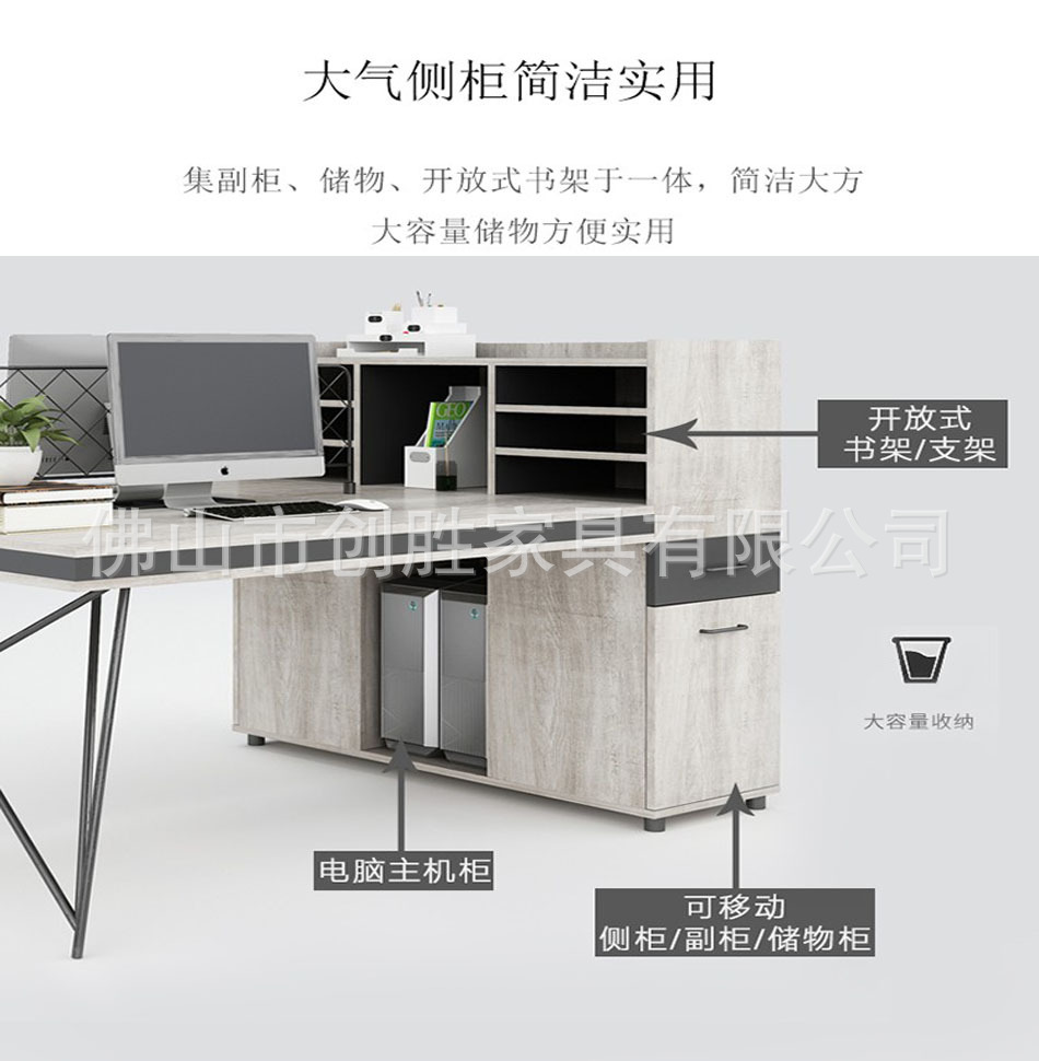 Staff Desk Four-Seat Subareas Screens Staff Table and Chair Combination Financial Card Position Industrial Style Office Furniture