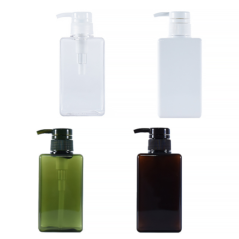 450mlpetg Square Lotion Bottle Fire Extinguisher Bottles Sub-Package Replacement Bottle Shampoo Shower Gel Hand Sanitizer Disinfection Japanese Style