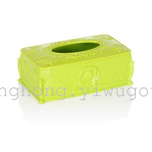 Rectangular Rose Flower Shadow Tissue Box Fashion European Style Paper Extraction Box 272-Tissue Box