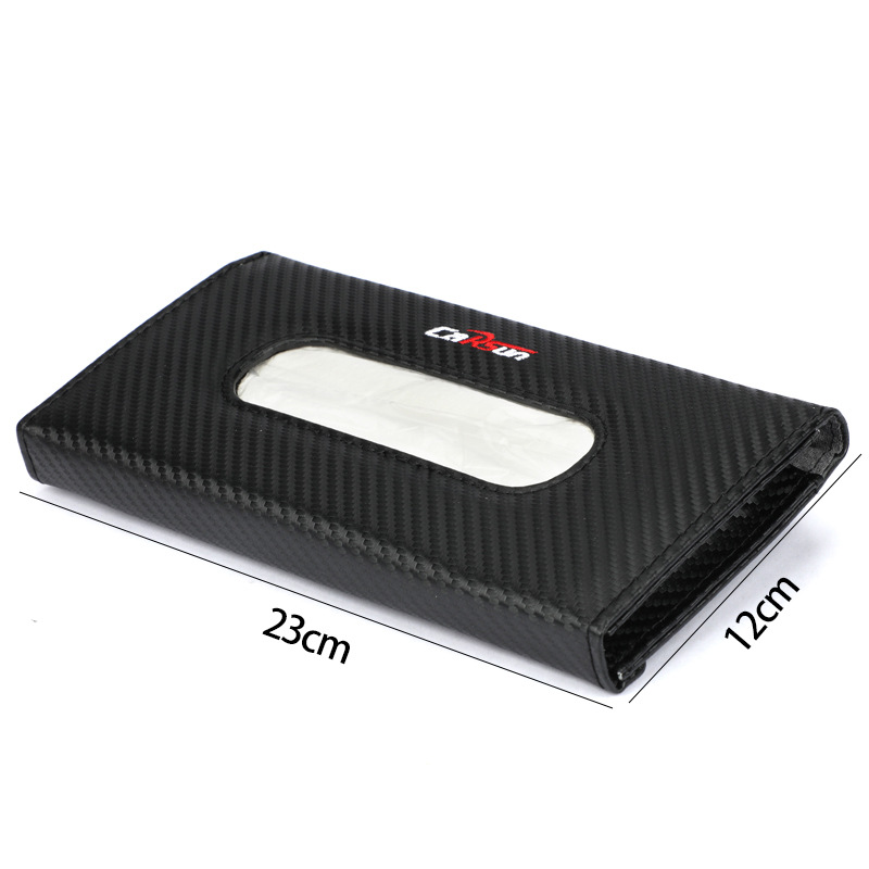 Car Supplies Tissue Box Leather PU Car Creative Hanging Tissue Box Multifunctional Car Hanging Tissue Bag