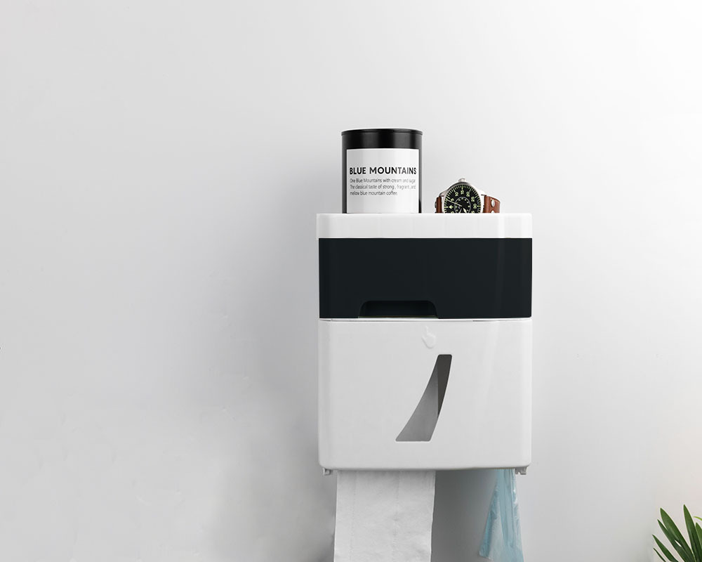 Double Drawer Tissue Box Household Punch-Free Creative Waterproof Tissue and Toilet Paper Dispenser Bathroom Storage Storage Double Drawer Tissue Box Household Punch-Free Creative Waterproof Tissue and Toilet Paper Dispenser Bathroom Storage Storage