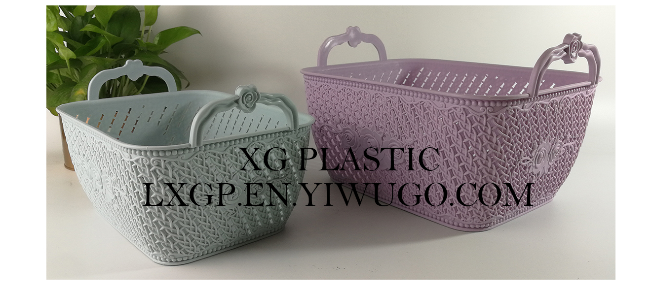 Plastic storage basket rose flower hollow design basket 2 size bathroom desktop storage basket fashion receive baskets Plastic storage basket rose flower hollow design basket 2 size bathroom desktop storage basket fashion receive baskets