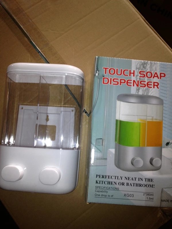Manual Double-Headed Shower Gel Bottle Box Soap Dispenser Hand-Washing Device