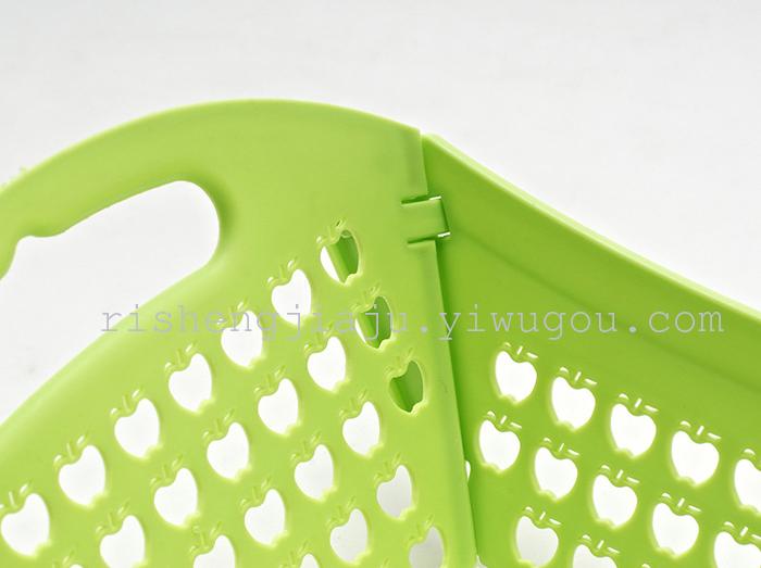 Plastic top grade folding baskets kitchen storage drain basket fruit gift promotional baskets RS-6221
