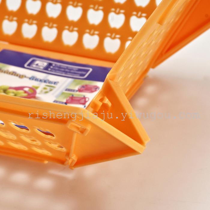 Plastic top grade folding baskets kitchen storage drain basket fruit gift promotional baskets RS-6221