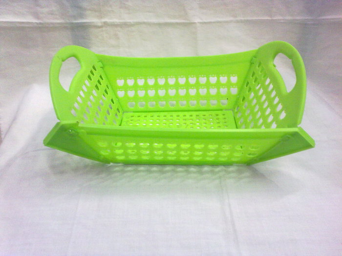 Plastic top grade folding baskets kitchen storage drain basket fruit gift promotional baskets RS-6221