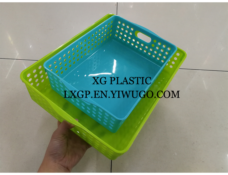 fashion storage basket rectangle receive baskets dot hollow design office desk organizer box classic style basket new