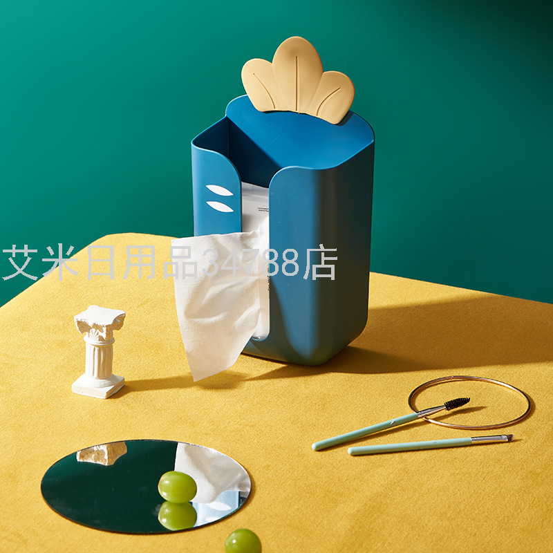 9006 Household Wall-Mounted Tissue Box Seamless Punch-Free Cute Radish Paper Extraction Box Storage Box