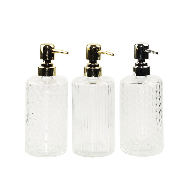 Press Glass Sannitizer Replacement Bottle Creative Subpackaging Empty Bottles Large Capacity Detergent Nordic Shower Gel Lotion Bottle