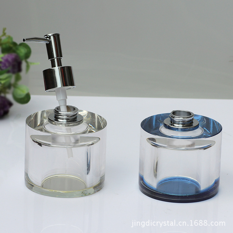 Crystal Sannitizer Replacement Bottle Lotion Bottle Bathroom Household Daily Necessities Lotion Bottle Shower Gel Glass Pump Bottle