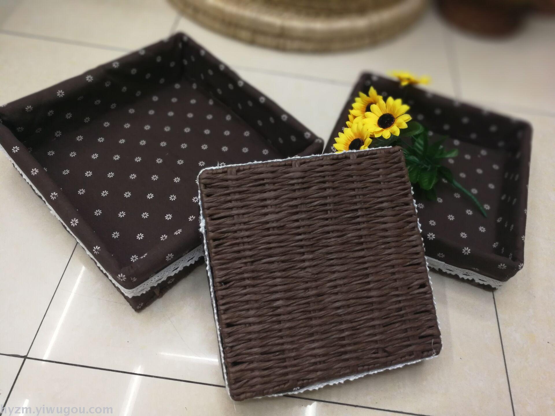 Rural desktop storage box storage box storage box key storage basket snacks bottles and baskets.