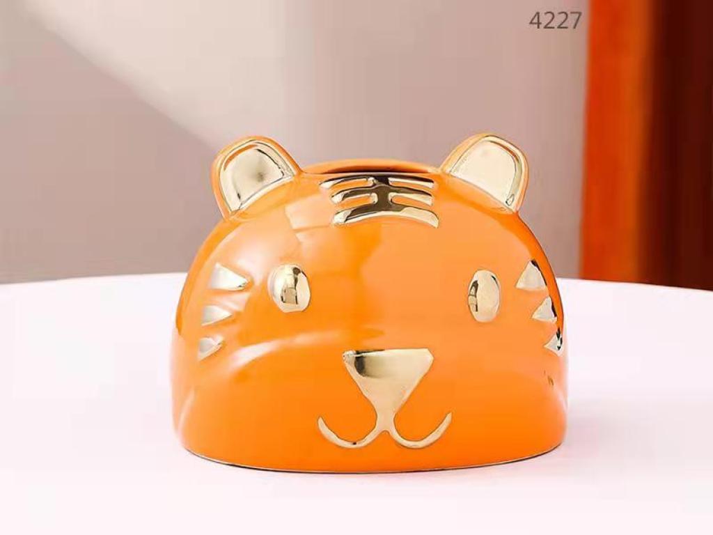 Creative Ceramic Tissue Box Tiger Type Furnishings Ornaments Household Supplies Series