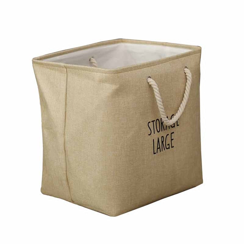 Thickened Linen-like Simple Thickened Linen Dirty Laundry Storage Basket Toy Bucket Sundries Basket Laundry Baskets EVA Material