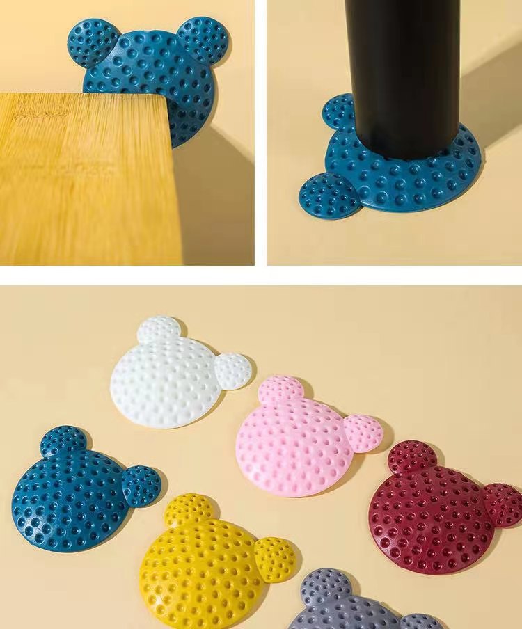 Punch-Free Collision Pad Door Suction Silicone Anti-Collision Door Mat