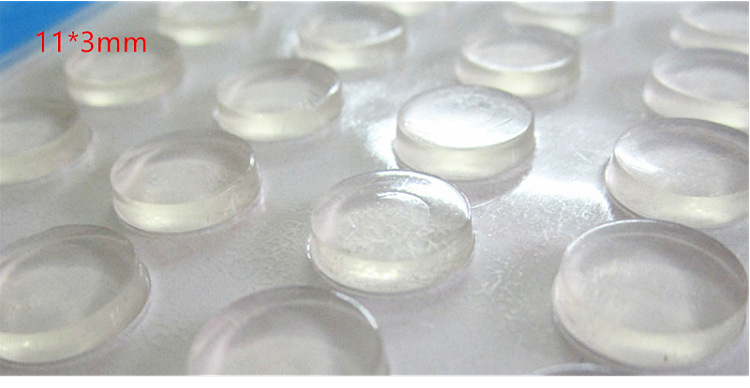 Self-Adhesive round Silica Gel Pad Hemispherical High Transparent Non-Slip Mat 3/M Glass Foot Mat Transparent Silicone Anti-Collision Rubber Particle