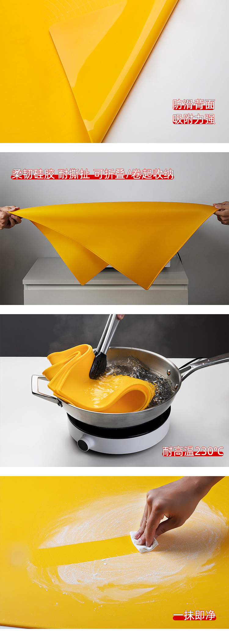 Spot Large Rolling Pin Mat Silica Gel Pad Non-Slip Panel Kitchen Baking Pad Thickened Household Silicone Dough Kneading Spot Large Rolling Pin Mat Silica Gel Pad Non-Slip Panel Kitchen Baking Pad Thickened Household Silicone Dough Kneading