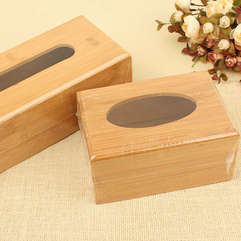 European-Style Creative Tissue Box Simple Wooden Tissue Box Tissue Box ZAKKA Tissue Cover Customizable