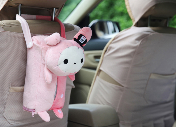 Please chair back hanging bag in the car tissue box hanging cartoon tissue box the draw creative plush car tissue box
