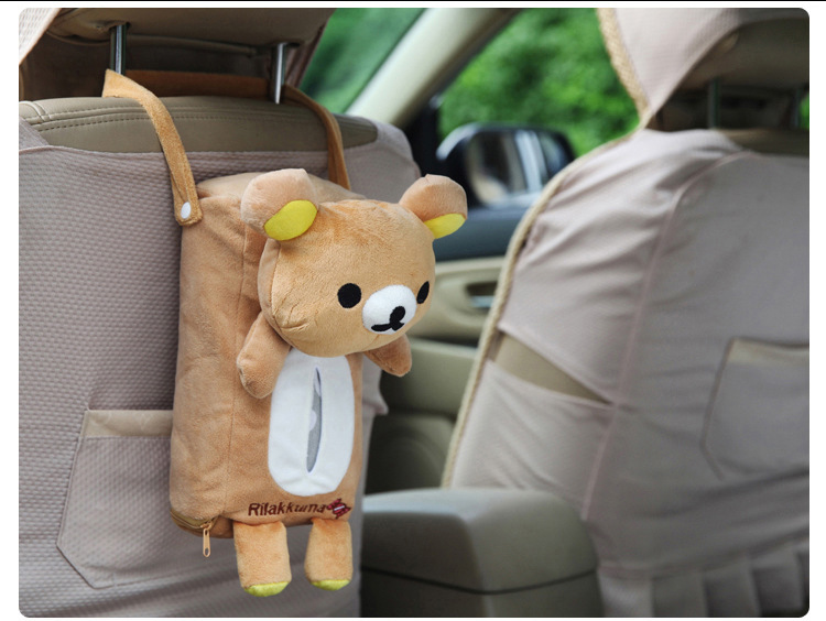 Please chair back hanging bag in the car tissue box hanging cartoon tissue box the draw creative plush car tissue box