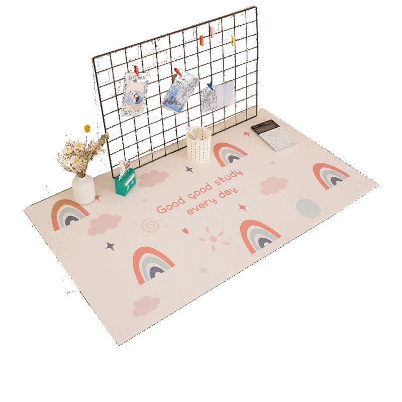 Silicone Q Spring Net Red PVC Tablecloth Leather Mouse Pad Office Study Computer Children&#039;s Desk Desk Pad