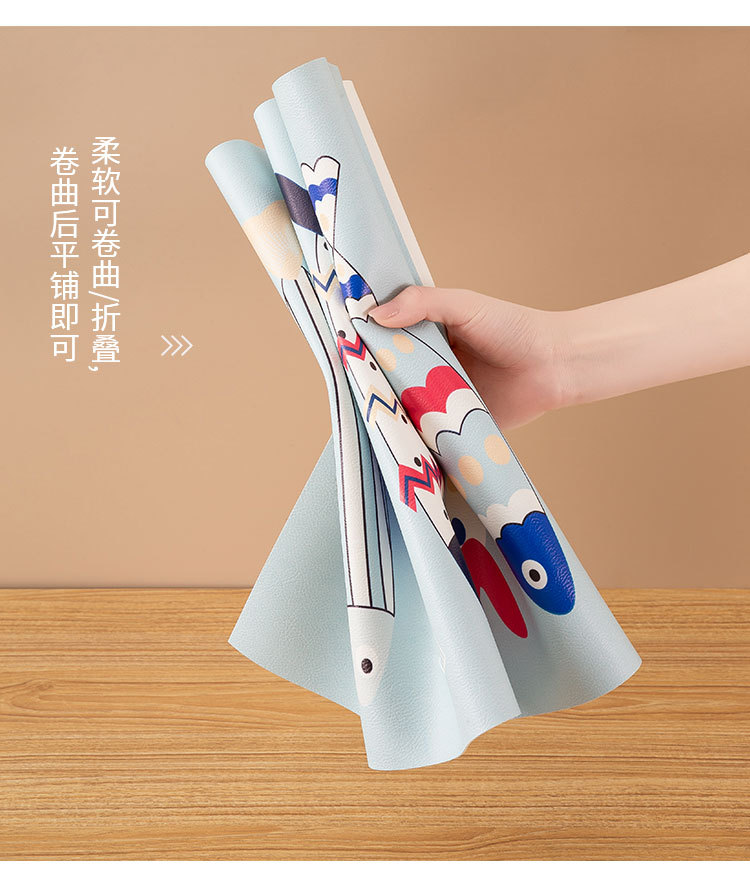 Silicone Q Spring Net Red PVC Tablecloth Leather Mouse Pad Office Study Computer Children's Desk Desk Pad